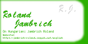 roland jambrich business card